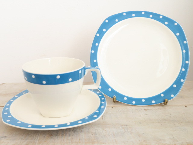 ミッドウィンター ブルードミノ ティートリオ MIDWINTER BLUE DOMINO TEA TRIO