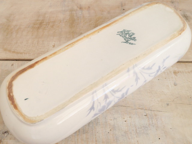 フランス アンティーク 水仙 フタ付き小物入れ KG LUNEVILLE製