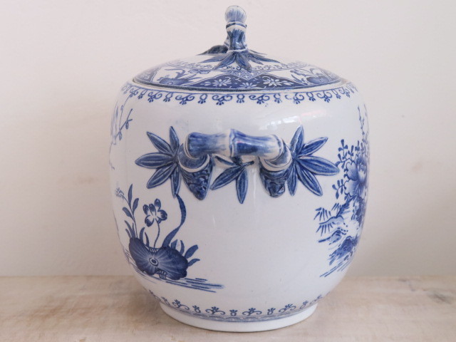 フランス アンティーク 蓋付きポット Yedo Creil Montereau 製
