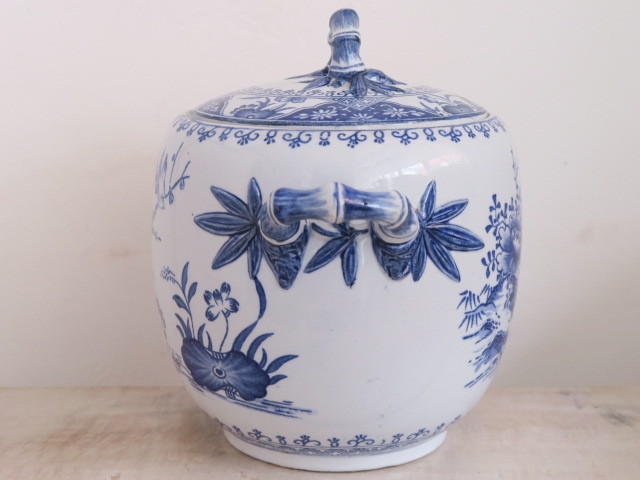 フランス アンティーク 蓋付きポット Yedo Creil Montereau 製