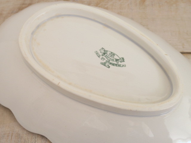 フランス アンティーク シェル皿 ラヴィエ Creil Montereau