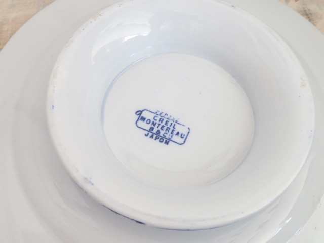 フランス アンティーク コンポティエ JAPON Creil Montereau