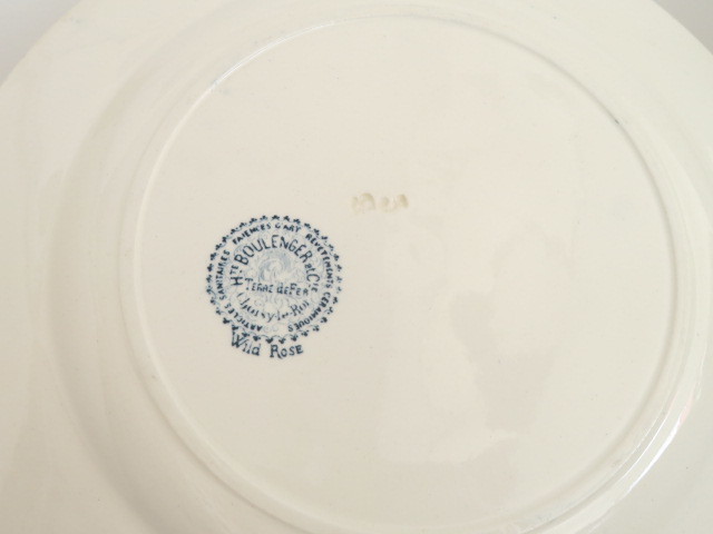 フランス アンティーク 皿 ワイルドローズ Choisy le Roi製 Wild Rose