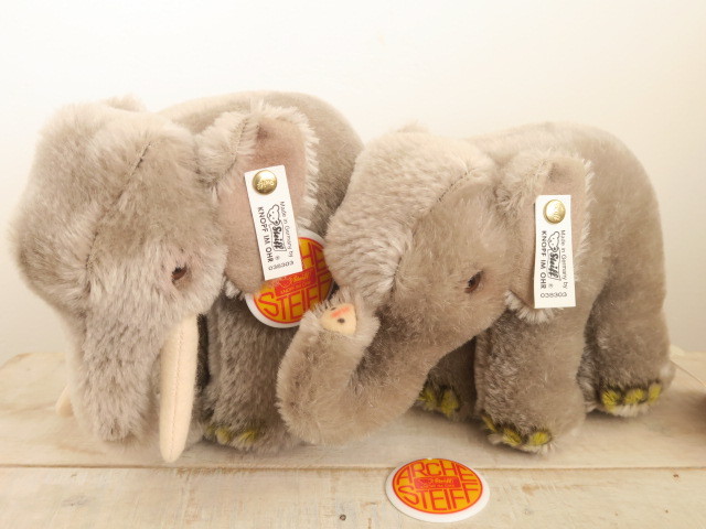 シュタイフ ゾウ ペア ノアの箱舟 Steiff Elephant ARCHE 15cm 17cm