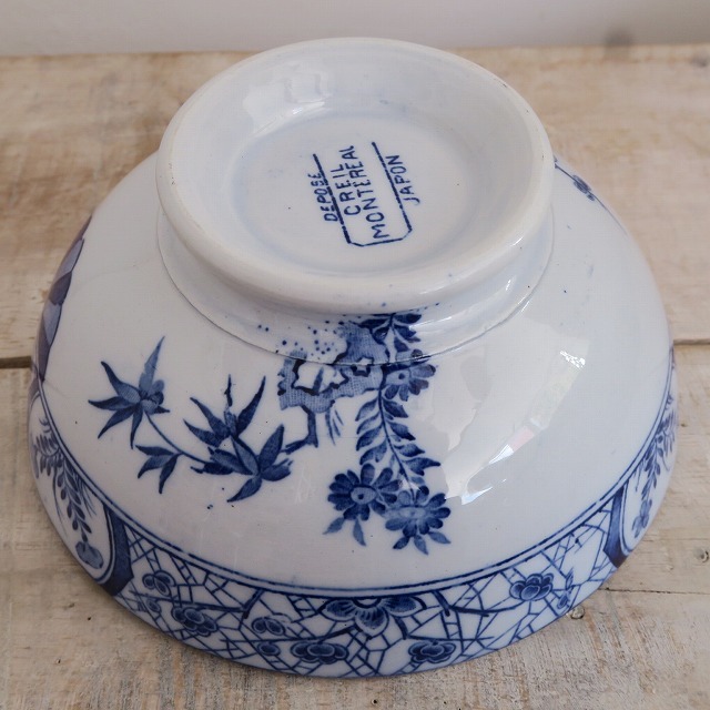 アンティーク カフェオレボウル ジャポン Creil et Montereau JAPON
