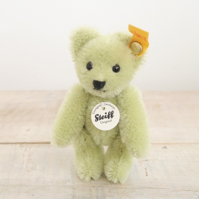 シュタイフ マッチ箱 テディベア 3月 グリーン Steiff Matchbox Teddy Bear March 8cm