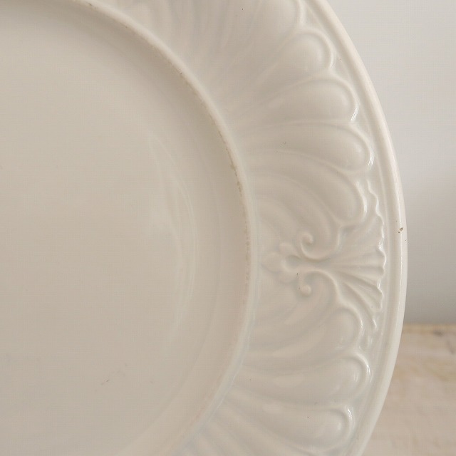 クレイユモントローレリーフ 平皿 N-891/フランスアンティーク