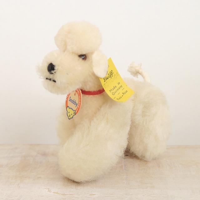 アンティーク シュタイフ ホワイト プードル Steiff Snobby 10cm