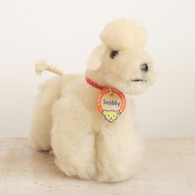 アンティーク シュタイフ ホワイト プードル Steiff Snobby 10cm