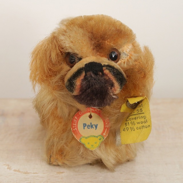 アンティーク シュタイフ ペキニーズ Steiff Peky 10cm