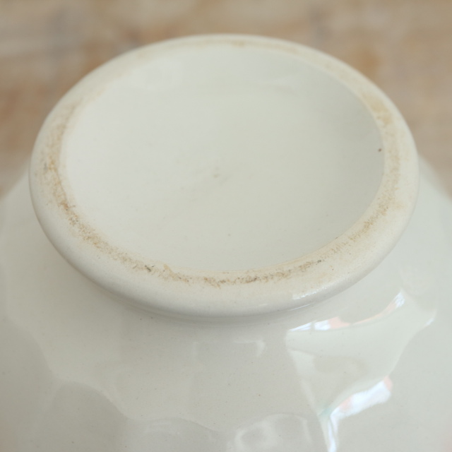 アンティーク カフェオレボウル ワインレッド ウロコ Moulin des Loups製