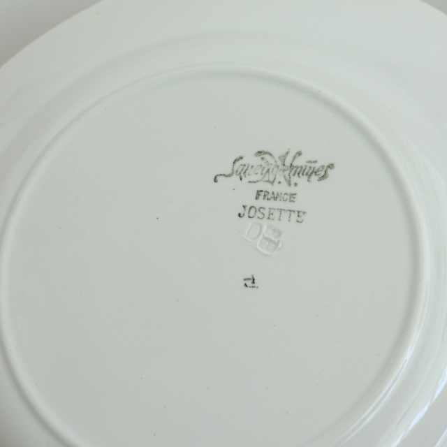 アンティーク プレート 皿 フランス サルグミンヌ製 JOSETTE SARREGUEMINES