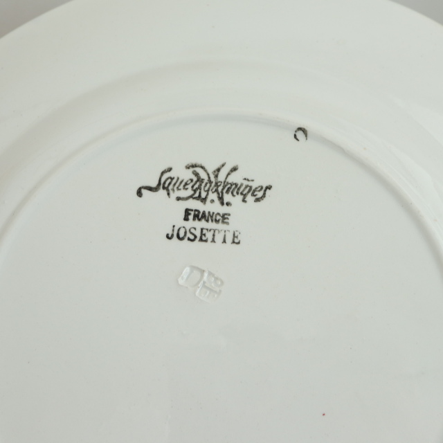 アンティーク プレート 皿 フランス サルグミンヌ製 JOSETTE SARREGUEMINES