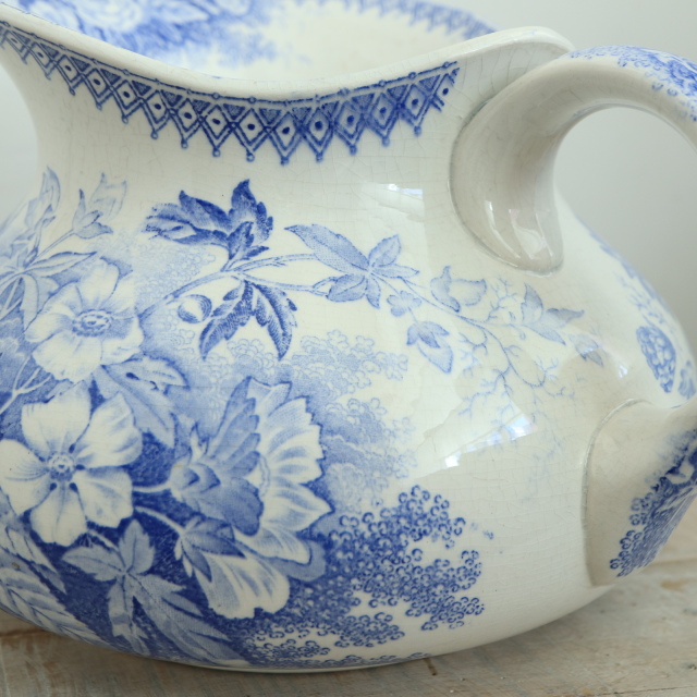 アンティーク ピシェ JARDINIERE フランス サルグミンヌ製 U&C SARREGUEMINES