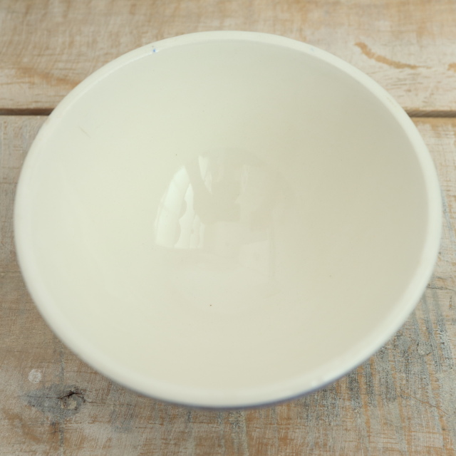 アンティーク プチ カフェオレボウル ブルー ウロコ Moulin des Loups製