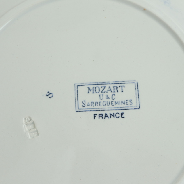 アンティークプレート モーツァルト 皿 MOZART フランス サルグミンヌ製 U&C SARREGUEMINES