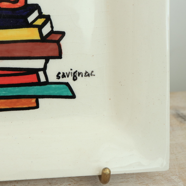 サヴィニャック トゥルーヴィル 絵皿 TROUVILLE SUR LIVRES SAVIGNAC