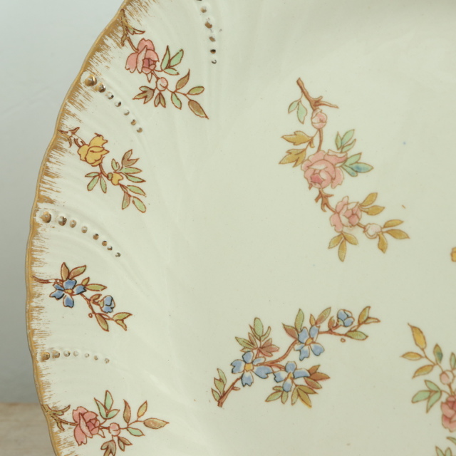 アンティークプレート ルイ15世 デザート皿 LOUIS XV フランス サルグミンヌ製 U&C SARREGUEMINES