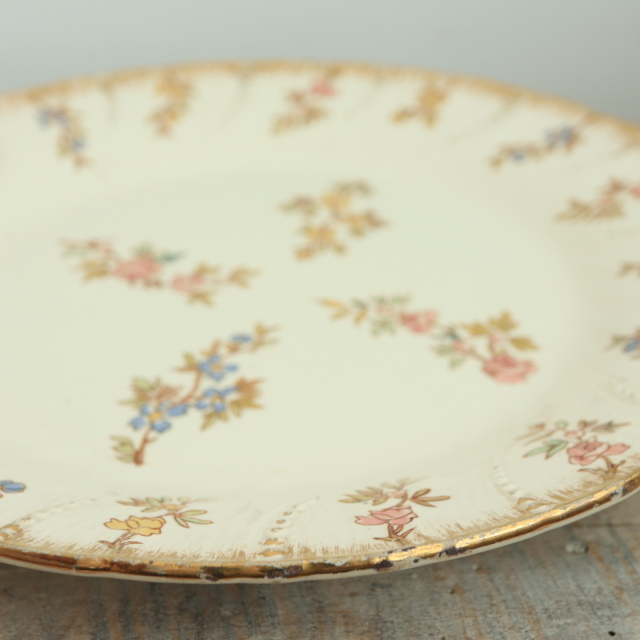 アンティークプレート ルイ15世 デザート皿 LOUIS XV フランス サルグミンヌ製 U&C SARREGUEMINES