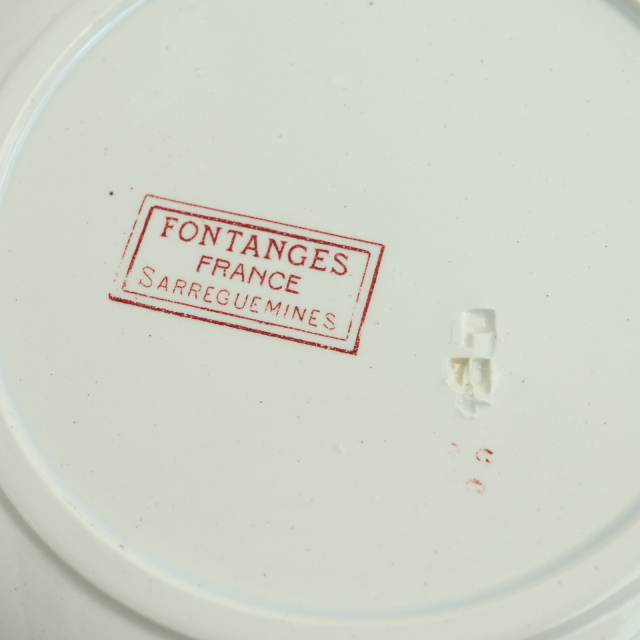 フランスアンティーク サルグミンヌ Fontanges ディナープレート