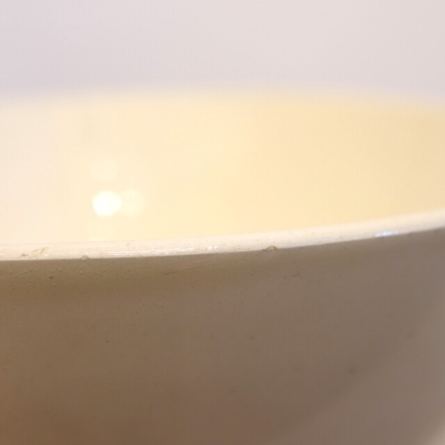 アンティーク カフェオレボウル クリーム フランス クレイユモントロー製 Creil Montereau