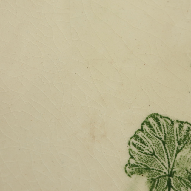 アンティーク コンポティエ ゼラニウム GERANIUM フランス サルグミンヌ製 U&C SARREGUEMINES