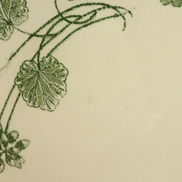 アンティーク コンポティエ ゼラニウム GERANIUM フランス サルグミンヌ製 U&C SARREGUEMINES
