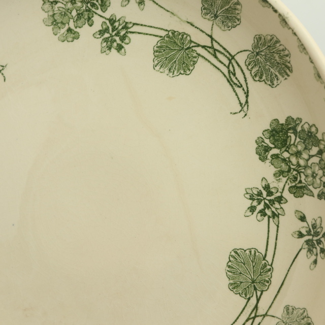 アンティーク コンポティエ ゼラニウム GERANIUM フランス サルグミンヌ製 U&C SARREGUEMINES