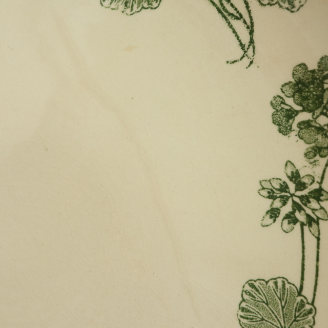 アンティーク コンポティエ ゼラニウム GERANIUM フランス サルグミンヌ製 U&C SARREGUEMINES