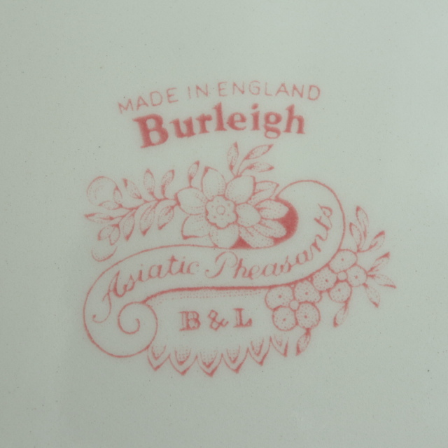 バーレイ Burleigh ピンクアジアティックフェザンツ プレートM 22cm