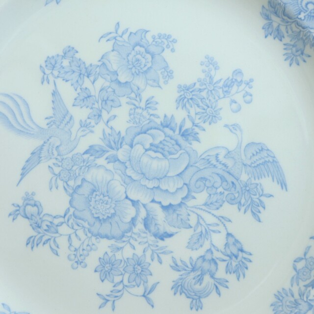バーレイ Burleigh ブルーアジアティックフェザンツ プレートM