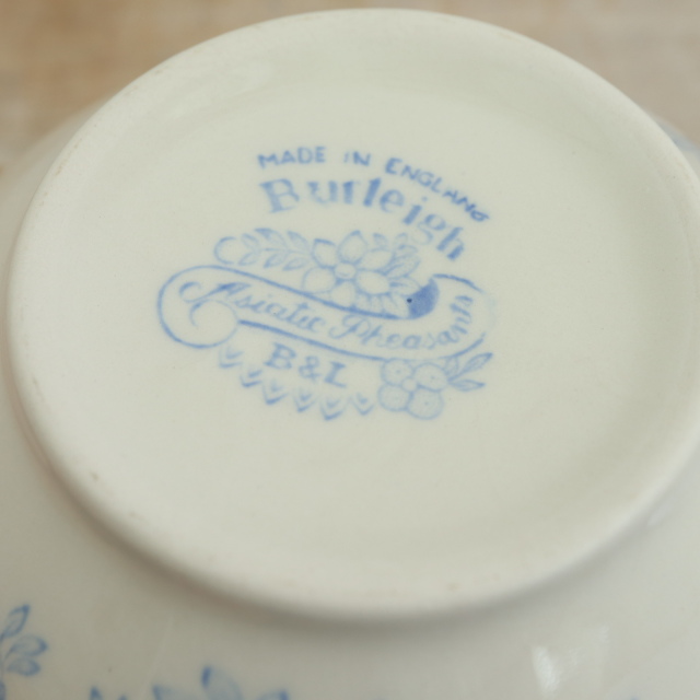 バーレイ Burleigh ブルーアジアティックフェザンツ シュガーボウルL