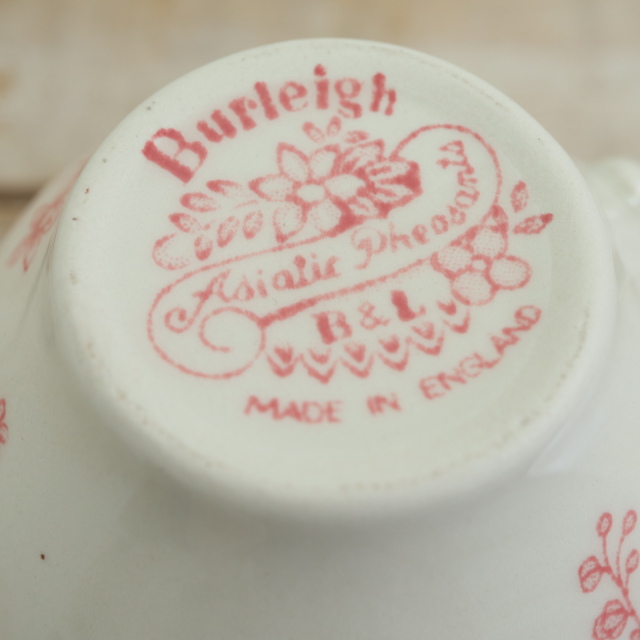 バーレイ Burleigh ピンクアジアティックフェザンツ カップ＆ソーサー