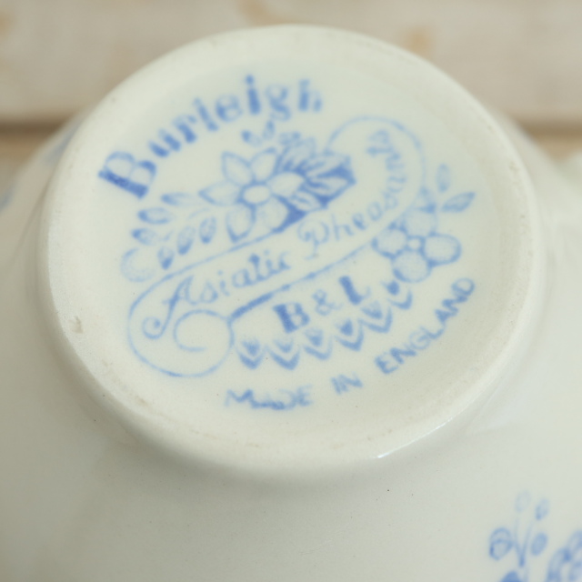 バーレイ Burleigh ブルーアジアティックフェザンツ カップ＆ソーサー