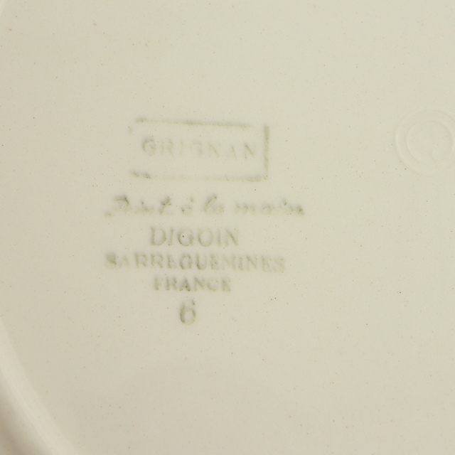 アンティーク プレート 皿 グリニャン GRIGNAN フランス サルグミンヌ製  DIGOIN SARREGUEMINES