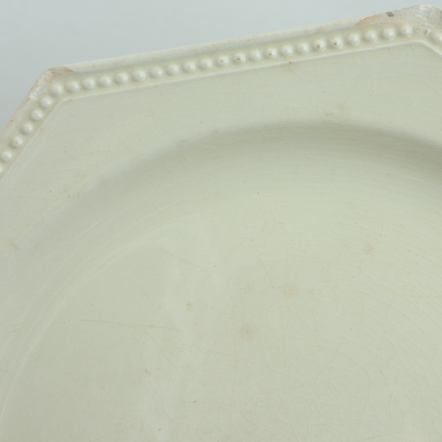 アンティーク プレート オクトゴナル デザート皿 フランス モントロー製 Montereau