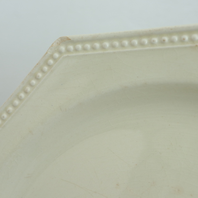 アンティーク プレート オクトゴナル デザート皿 フランス モントロー製 Montereau