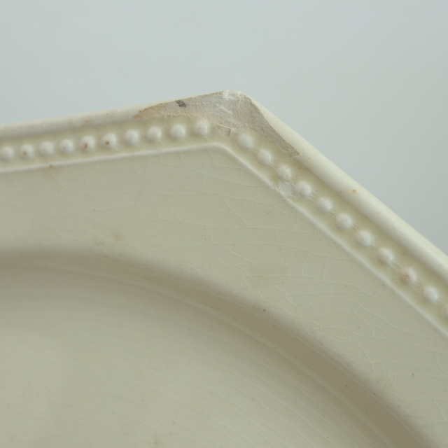 アンティーク プレート オクトゴナル デザート皿 フランス モントロー製 Montereau