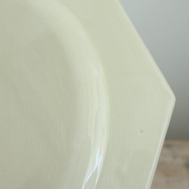 アンティーク プレート オクトゴナル デザート皿 フランス モントロー製 Montereau