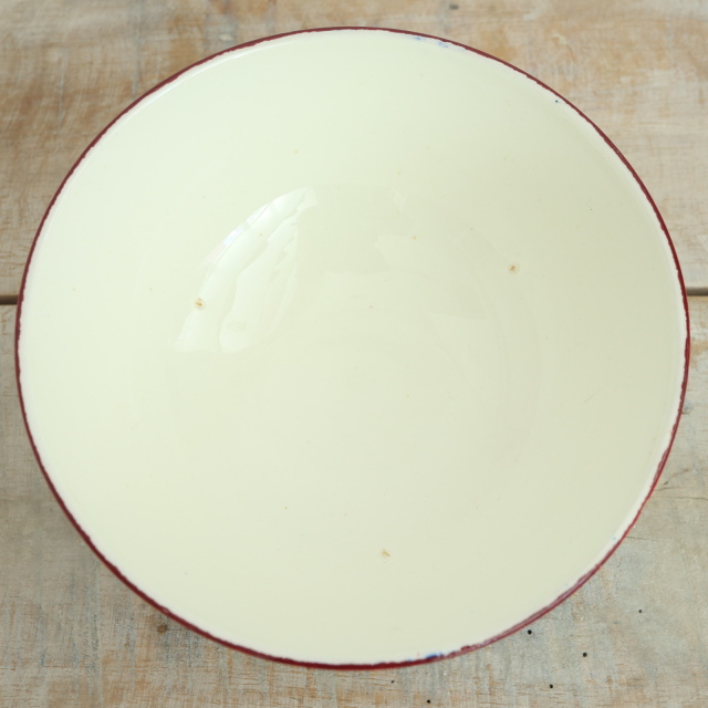 アンティーク カフェオレボウル ローズ フランス リュネヴィル製 K&G Luneville