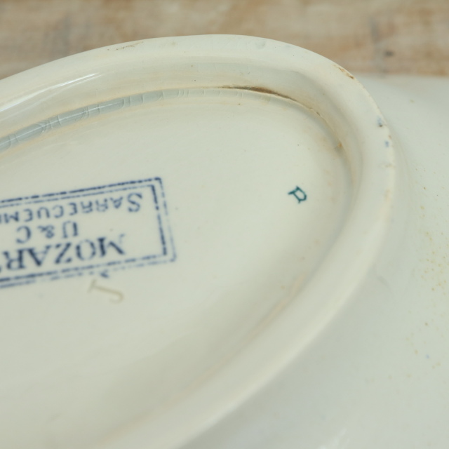 【レア】サルグミンヌ ラヴァリエール　スクエアプレートA フランスアンティーク SARREGUEMINES Square Plate / サルグミンヌ スクエア プレート