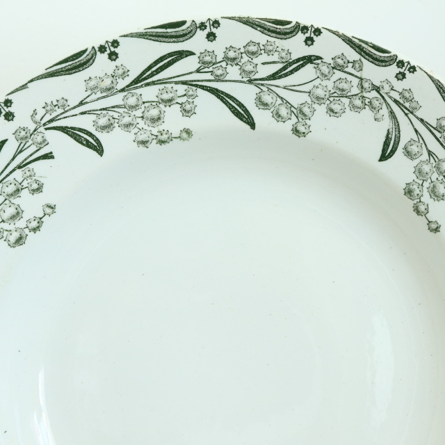 アンティーク プレート 深皿 ミモザ MIMOSA フランス サンタマン製