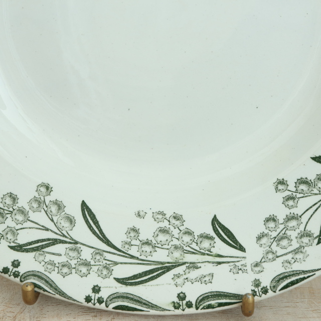 アンティーク プレート 深皿 ミモザ MIMOSA フランス サンタマン製