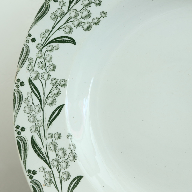 アンティーク プレート 深皿 ミモザ MIMOSA フランス サンタマン製