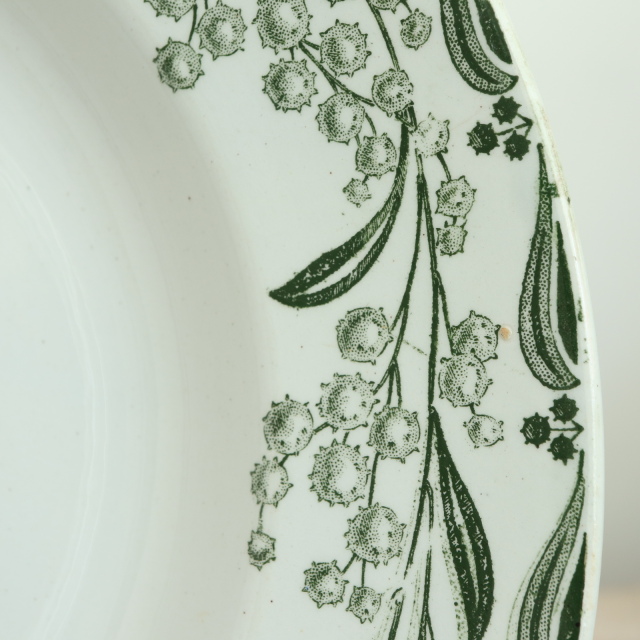 アンティーク プレート 深皿 ミモザ MIMOSA フランス サンタマン製