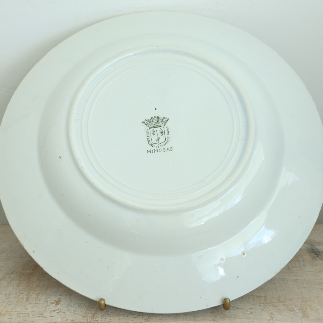 アンティーク プレート 深皿 ミモザ MIMOSA フランス サンタマン製