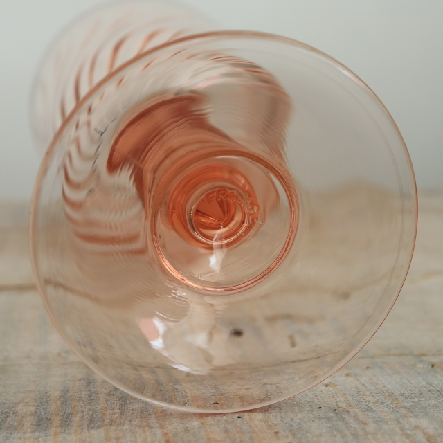 ヴィンテージ ロザリングラス 赤ワイン フランス リュミナルク製 Rosaline Luminarc