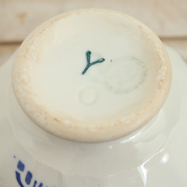 アンティーク カフェオレボウル ルルド SOUVENIR DE LOURDES サンタマン製 SAINT AMAND