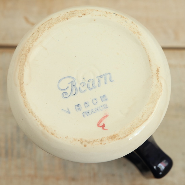 アンティーク ピシェ バスク ベアルヌ ミルクピッチャー BEARN フランス クレイユモントロー製 Creil Montereau