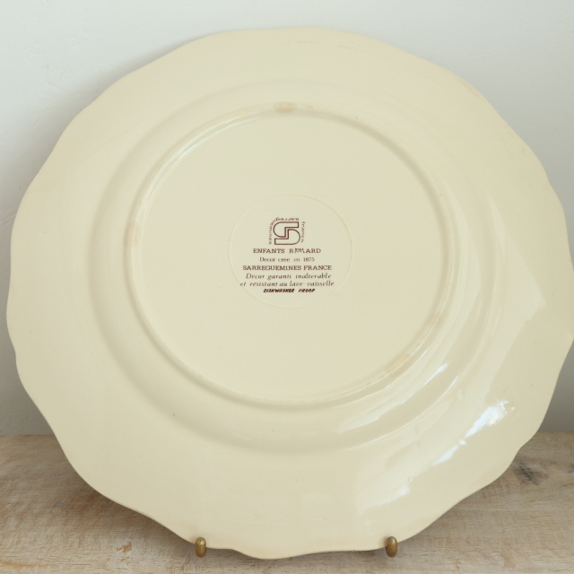 ENFANTS RICHARD ヴィンテージ プレート 皿 フランス サルグミンヌ製 SARREGUEMINES